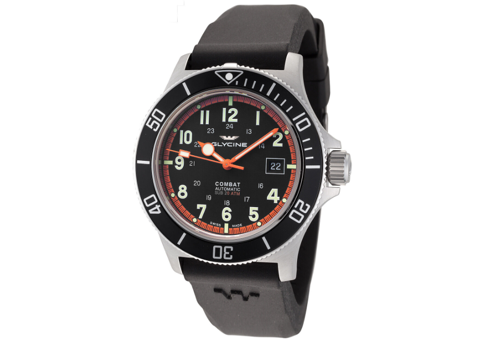 Montre automatique 42 mm pour homme Glycine Combat Sub de fabrication suisse - choix de couleur