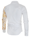 Homme Chemise Boutonnée Col de Chemise Chemise Noir Blanc Vin Manches Longues Col Graphique Été Printemps Robe de Soirée de Mariage