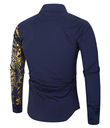 Homme Chemise Boutonnée Col de Chemise Chemise Noir Blanc Vin Manches Longues Col Graphique Été Printemps Robe de Soirée de Mariage