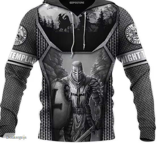 The Last Templar Crusader Knights Templar Crusader Sweat à capuche Dessin Animé Manga Anime Graphique Sweat à capuche Pour Homme Femme Unisexe Adulte Impression 3D 100 % Polyester