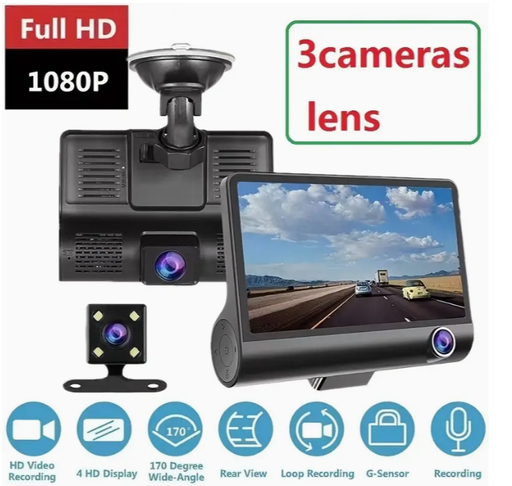DVR de voiture à triple enregistrement HD 1080p